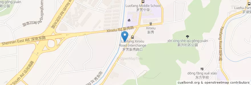 Mapa de ubicacion de 青云楼 en Cina, Guangdong, Shenzhen, Distretto Di Luohu, 黄贝街道.