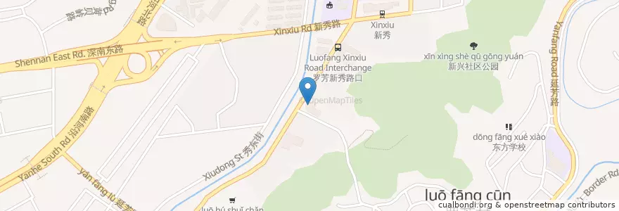 Mapa de ubicacion de 中震酒楼 en 중국, 광둥성, 선전시, 뤄후구, 黄贝街道.