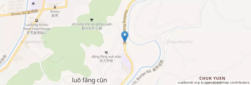 Mapa de ubicacion de 延芳中路 en 중국, 광둥성, 선전시, 黄贝街道.