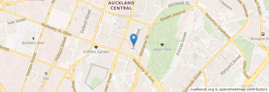 Mapa de ubicacion de Kaya Korean Cuisine en 新西兰, Auckland, Waitematā.