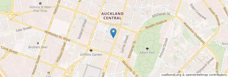 Mapa de ubicacion de Westpac en Новая Зеландия, Auckland, Waitematā.