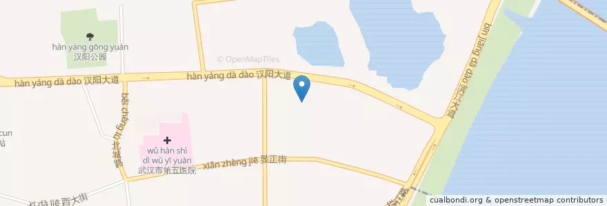 Mapa de ubicacion de 建桥街道 en 中国, 湖北省, 武漢市, 漢陽区, 建桥街道.