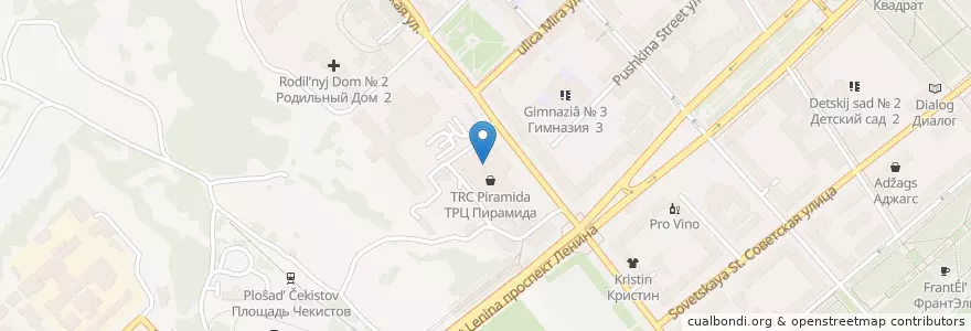 Mapa de ubicacion de Блинберри en Rusia, Южный Федеральный Округ, Volgogrado, Городской Округ Волгоград.