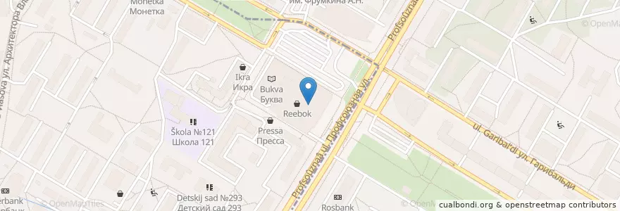 Mapa de ubicacion de Бургер Кинг en Россия, Центральный Федеральный Округ, Москва, Юго-Западный Административный Округ.
