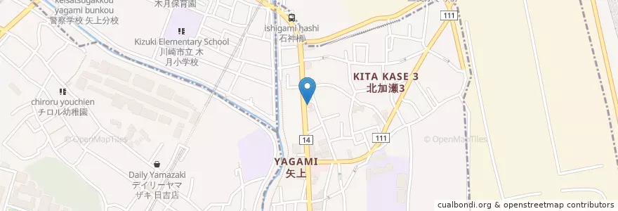 Mapa de ubicacion de kygnus en 日本, 神奈川県, 川崎市, 幸区.