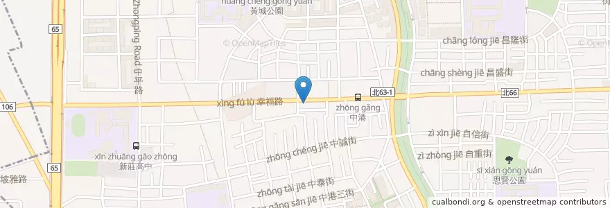 Mapa de ubicacion de 嘉義雞肉飯 en Tayvan, 新北市, 新莊區.