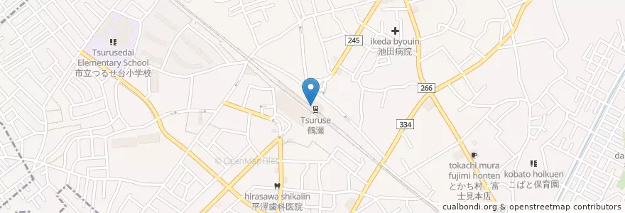 Mapa de ubicacion de 新宿さぼてん en 日本, 埼玉县, 富士見市.