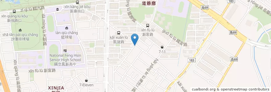Mapa de ubicacion de 安泰商業銀行 en Taiwán, Kaohsiung, 鳳山區.