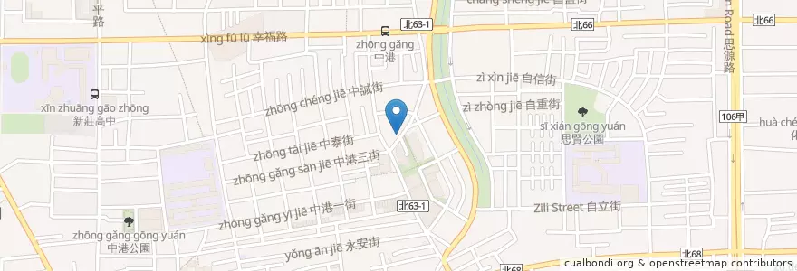 Mapa de ubicacion de 嘉家火雞肉飯 en 台湾, 新北市, 新荘区.