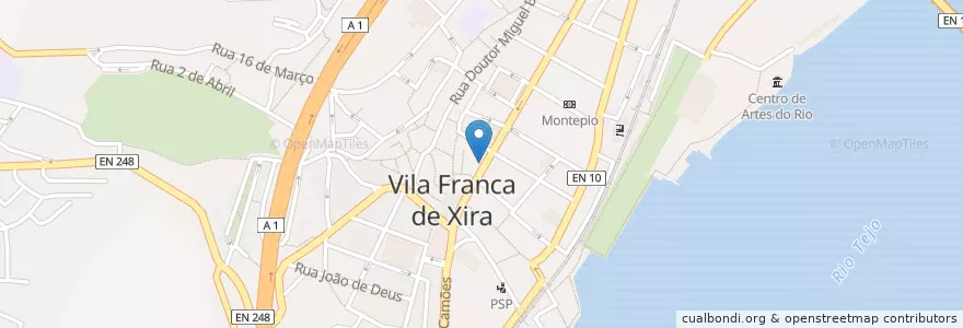 Mapa de ubicacion de Santander Totta en Portekiz, Área Metropolitana De Lisboa, Lisboa, Grande Lisboa, Vila Franca De Xira, Vila Franca De Xira.