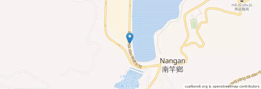 Mapa de ubicacion de نانغان en الصين, تايوان, 馬祖地區限制水域, فوجيان, 馬祖地區限制水域, 福建省, 馬祖列島, نانغان.