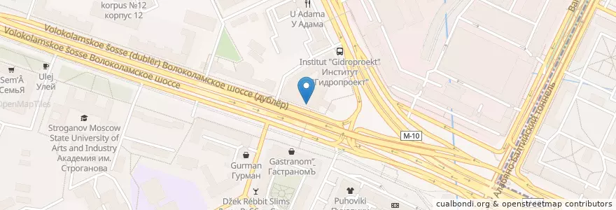 Mapa de ubicacion de Ацатун en 俄罗斯/俄羅斯, Центральный Федеральный Округ, Москва, Северный Административный Округ, Район Сокол.