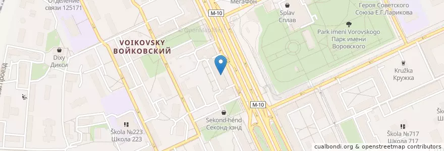 Mapa de ubicacion de ВТБ en Rusia, Центральный Федеральный Округ, Москва, Северный Административный Округ, Войковский Район.