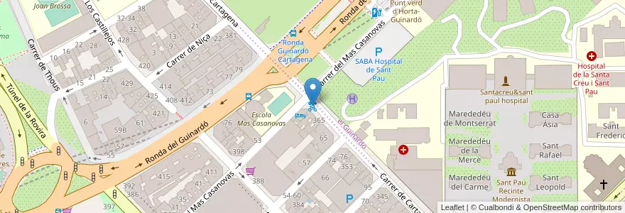 Mapa de ubicacion de 318 - Cartagena 83 en Espanha, Catalunha, Barcelona, Barcelonès, Barcelona.