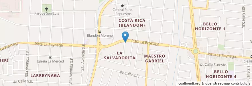 Mapa de ubicacion de Pollos Las Brasas en نيكاراجوا, Departamento De Managua, Managua (Municipio).