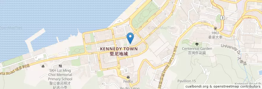 Mapa de ubicacion de 恒生銀行 Hang Seng Bank en Китай, Гуандун, Гонконг, Гонконг, Новые Территории, 中西區 Central And Western District.
