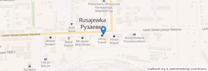Mapa de ubicacion de Сбербанк en Russia, Volga Federal District, Republic Of Mordovia, Ruzayevsky District, Городское Поселение Рузаевка.