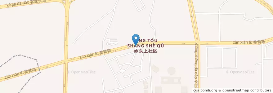 Mapa de ubicacion de 章贡区 (Zhanggong) en Çin, Jiangxi, Ganzhou, 章贡区 (Zhanggong), 水南镇.