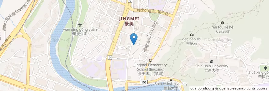 Mapa de ubicacion de 阿陳麵店 en Taiwan, Nuova Taipei, 文山區.