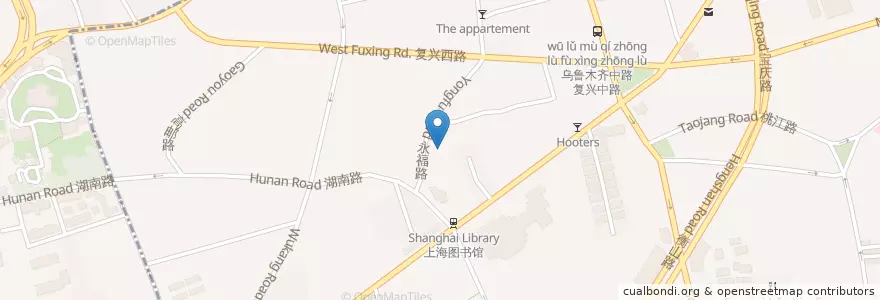 Mapa de ubicacion de 德国驻上海总领事馆 en چین, شانگهای.