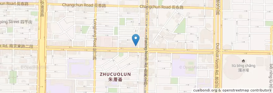 Mapa de ubicacion de 元大商業銀行 en Taiwan, New Taipei, Taipei, Songshan District.