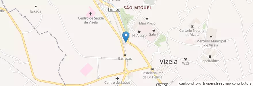 Mapa de ubicacion de Farmácia São Miguel en Portugal, North, Braga, Ave, Vizela, Caldas De Vizela.
