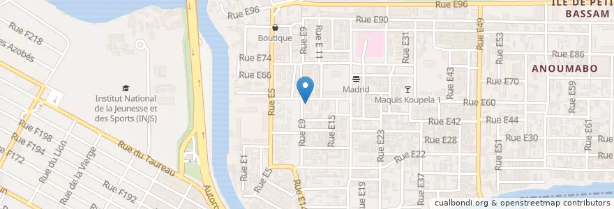 Mapa de ubicacion de CESA en Ivoorkust, Abidjan, Marcory.