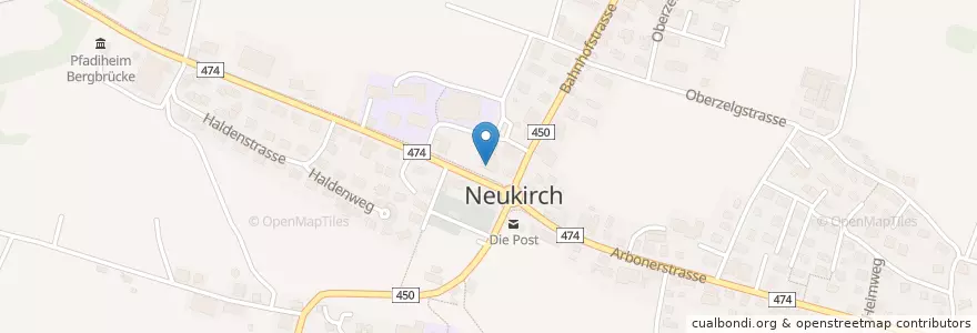 Mapa de ubicacion de Raiffeisenbank Neukirch-Romanshorn en スイス, Thurgau, Bezirk Arbon, Egnach.