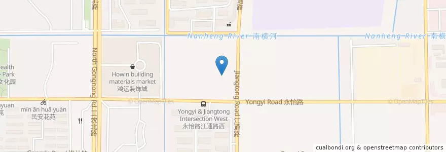 Mapa de ubicacion de Qinzao police station en 중국, 南通市, 港闸区, 秦灶街道.