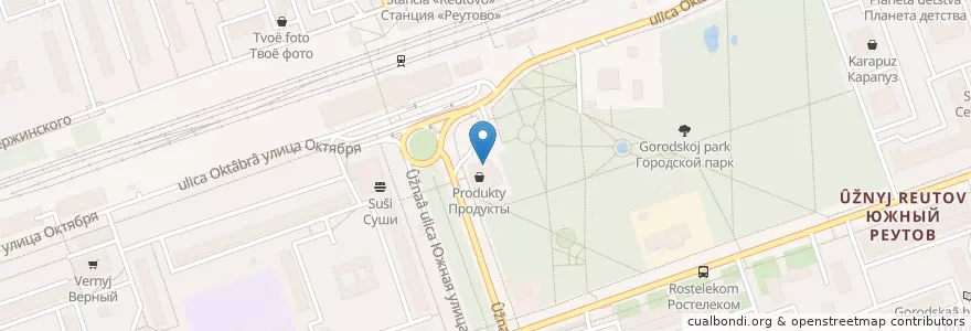 Mapa de ubicacion de Шашлычная en 俄罗斯/俄羅斯, Центральный Федеральный Округ, 莫斯科州, Городской Округ Реутов.