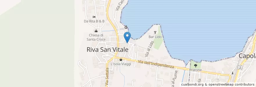 Mapa de ubicacion de Riva San Vitale en 스위스, Ticino, Distretto Di Mendrisio, Circolo Di Riva San Vitale, Riva San Vitale.