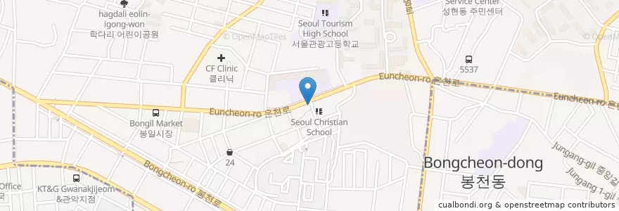 Mapa de ubicacion de Cafe Tospia en South Korea, Seoul, Gwanak-Gu, Euncheon-Dong.