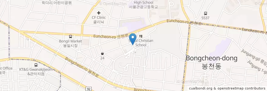 Mapa de ubicacion de 설기야 Rice Cake & Coffee en 대한민국, 서울, 관악구, 은천동.