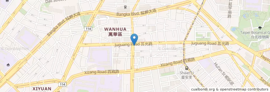 Mapa de ubicacion de 保誠牙醫診所 en تايوان, تايبيه الجديدة, تايبيه, 萬華區.