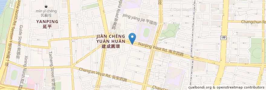Mapa de ubicacion de 華南商業銀行 en 台湾, 新北市, 台北市, 大同区.
