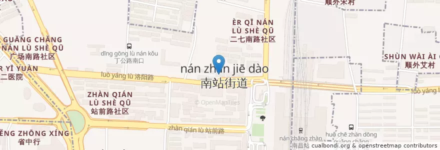 Mapa de ubicacion de 南站派出所‎ en China, Jiangxi, 南昌市, 西湖区, 南站街道.