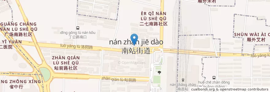 Mapa de ubicacion de 南站街道办 en Çin, Jiangxi, Nanchang, 西湖区, 南站街道.