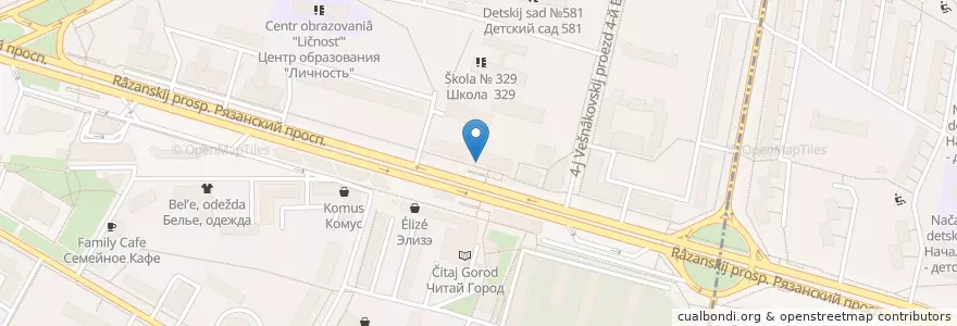 Mapa de ubicacion de Здоров.ру en Russia, Distretto Federale Centrale, Москва, Юго-Восточный Административный Округ, Рязанский Район.