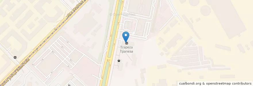 Mapa de ubicacion de Трапеза en Rusland, Centraal Federaal District, Moskou, Юго-Западный Административный Округ, Академический Район.