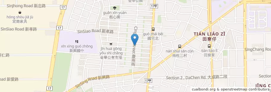 Mapa de ubicacion de 嘟嘟日式蛋包飯 en Taiwan, Tainan, South District.