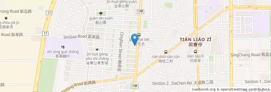 Mapa de ubicacion de 慈愛動物醫院 en 타이완, 타이난 시, 난구.