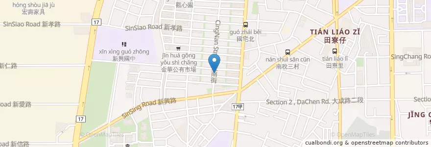 Mapa de ubicacion de 米糕四神湯 en Taïwan, Tainan, 南區.
