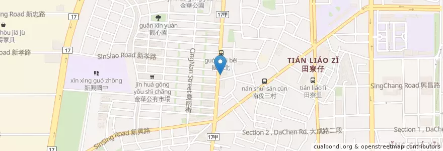 Mapa de ubicacion de 蘇柏蒼耳鼻喉科 en Taiwan, 臺南市, 南區.