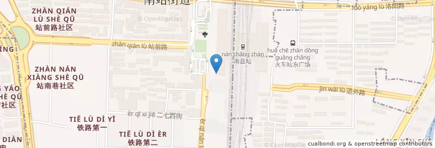 Mapa de ubicacion de 南昌车站派出所‎ en China, Jiangxi, Nanchang, Xihu District, 南站街道.