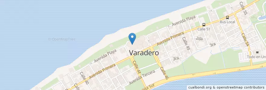 Mapa de ubicacion de Plaza Hicacos Caracol en キューバ, Matanzas, Cárdenas, Varadero.