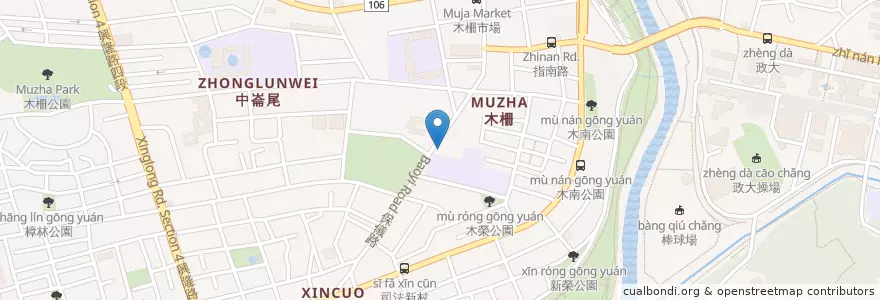 Mapa de ubicacion de 貓茶町 en Tayvan, 新北市, Taipei, 文山區.