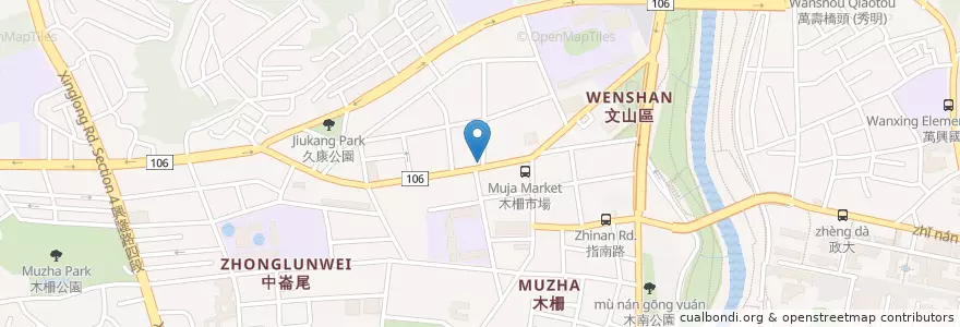 Mapa de ubicacion de 美味兒 en تايوان, تايبيه الجديدة, تايبيه, 文山區.
