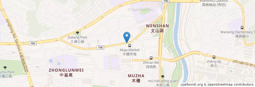 Mapa de ubicacion de 京橋 日本料理 en تايوان, تايبيه الجديدة, تايبيه, 文山區.