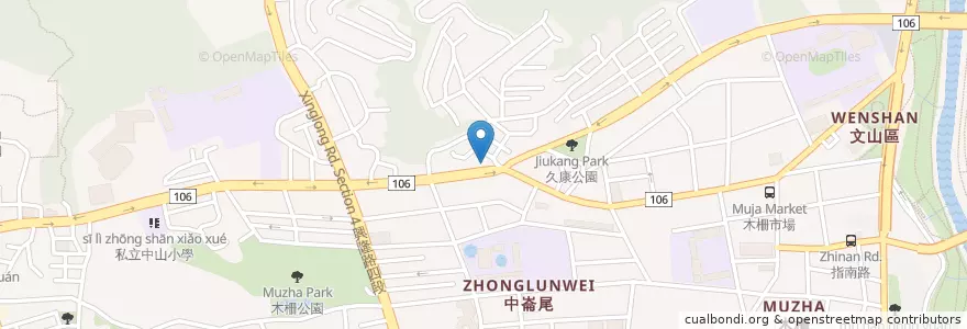 Mapa de ubicacion de 首爾小吃 en Taiwan, Nuova Taipei, Taipei, 文山區.