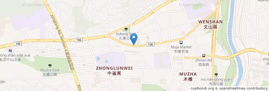 Mapa de ubicacion de 錦祥小館 en تایوان, 新北市, تایپه, 文山區.